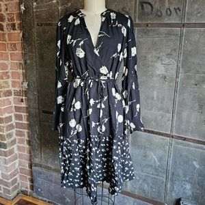 Black, floral dress